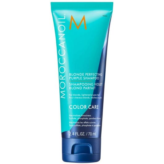 Sampon violet Moroccanoil Blonde Perfecting Purple Sampon efect pentru neutralizare 70ml